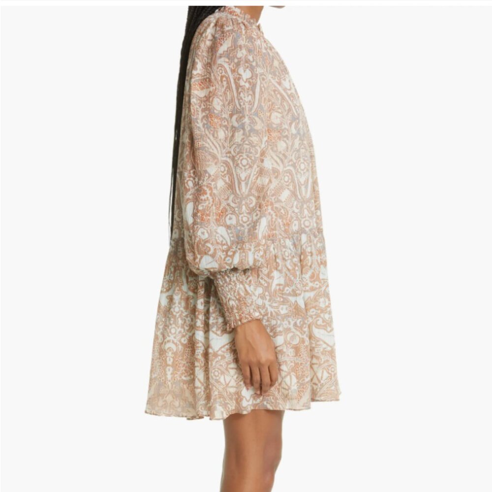 Ulla Johnson Maja Feldspar Paisley Chiffon Minidress Size 6 Long Sleeve EUC - Picture 15 of 16
